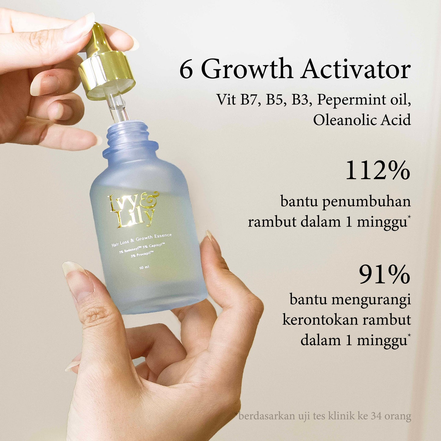 Hair Loss & Growth Essence - 50ml | Hair Essence | For Thinning & Hair Loss | Sensitive Scalp | Hair Care