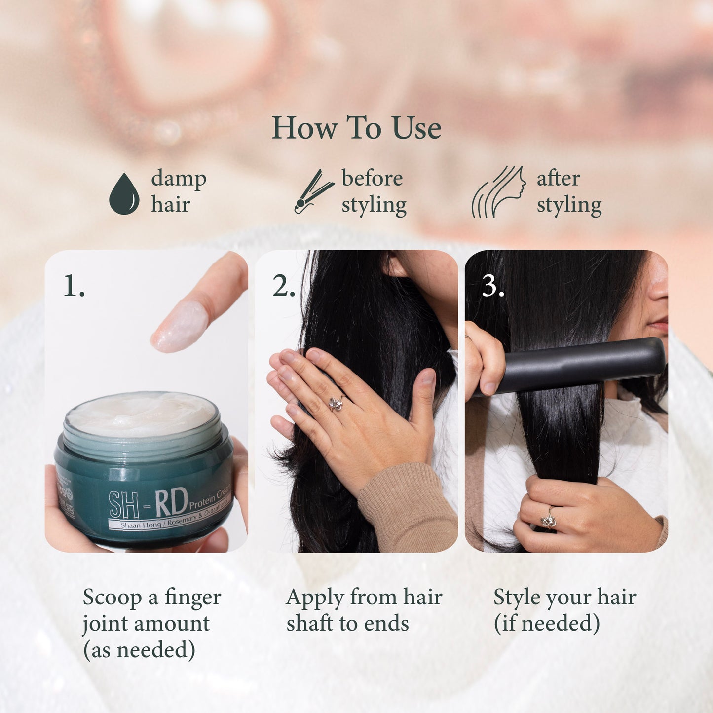 SHRD Smoother Hair Set – Smooths Hair Texture, Adds Shine, Tames Unruly Strands – Safe for All Hair Types, Including Chemically Treated Hair