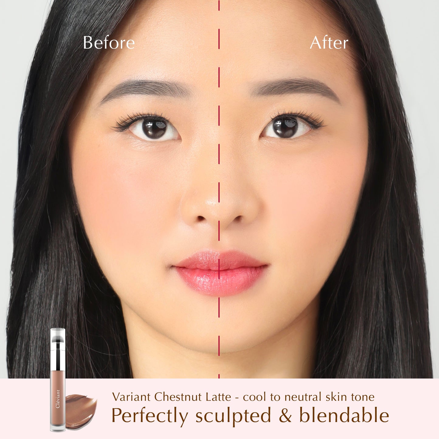NEW Contour - Lasting Serum Sculpt Contour | 2-in-1 Applicator Brush | Face Contour | Seamless Liquid Contour | Natural Result | Bronzer
