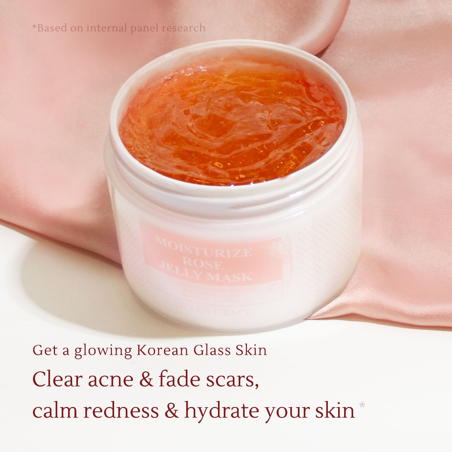 Rose Jelly Mask – Hydrating & Brightening Face Mask with Vitamin C, Bulgarian Rose, Centella & Hyaluronic Acid – Reduces Acne, Redness & Scars – 300ml
