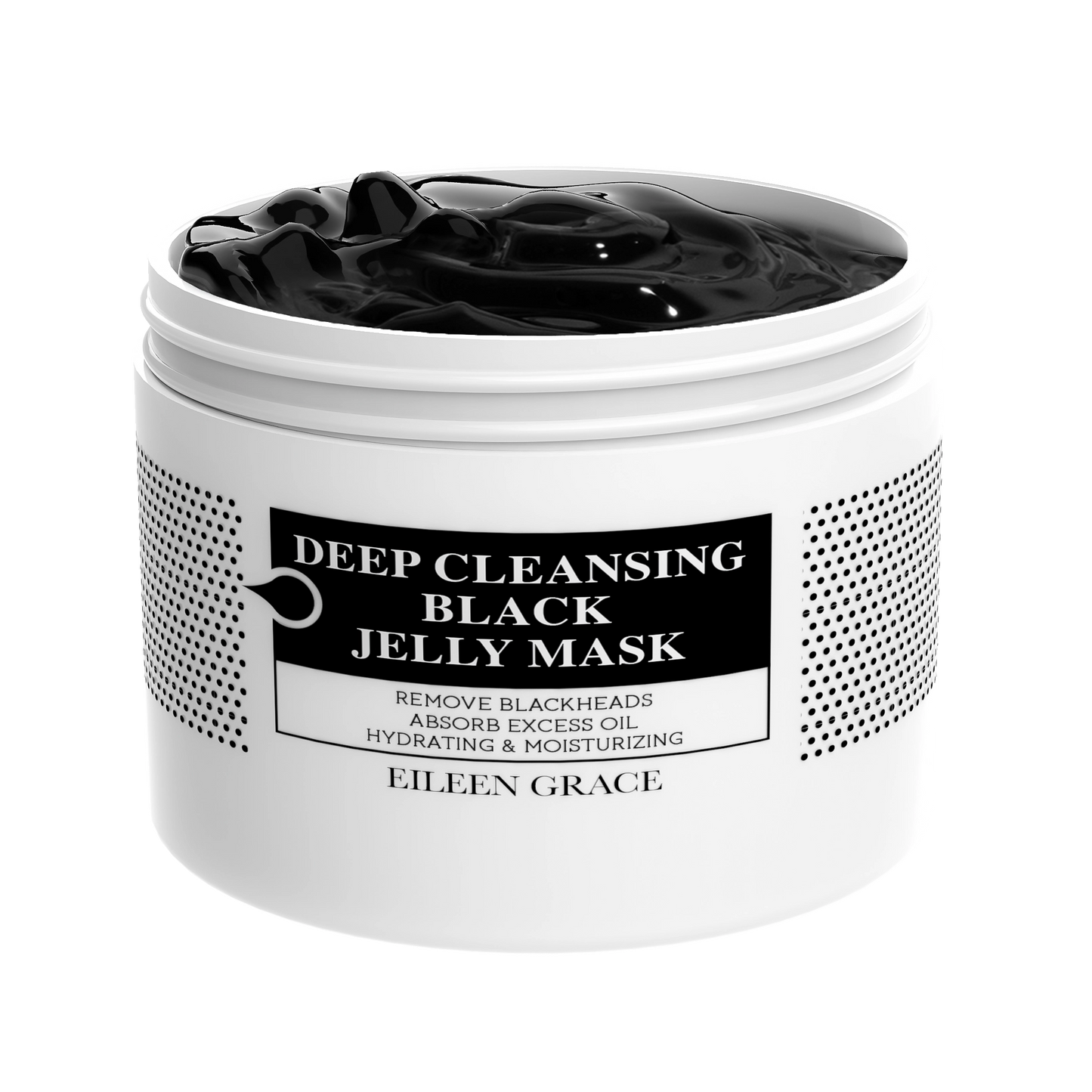 Black Jelly Mask – Exfoliating & Pore Minimizing Mask with Active Charcoal, Glycolic Acid & Aloe Vera – Reduces Acne Scars & Brightens Skin – 300ml