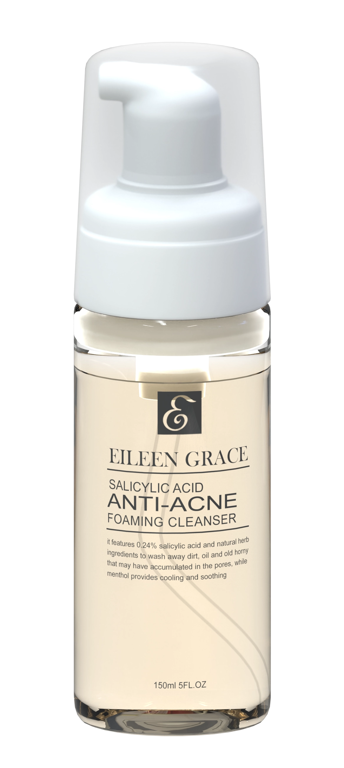 Acne Foam Cleanser – Salicylic Acid, Tea Tree Oil & Willow Bark Extract – Gently Exfoliates & Prevents Acne – 150ml