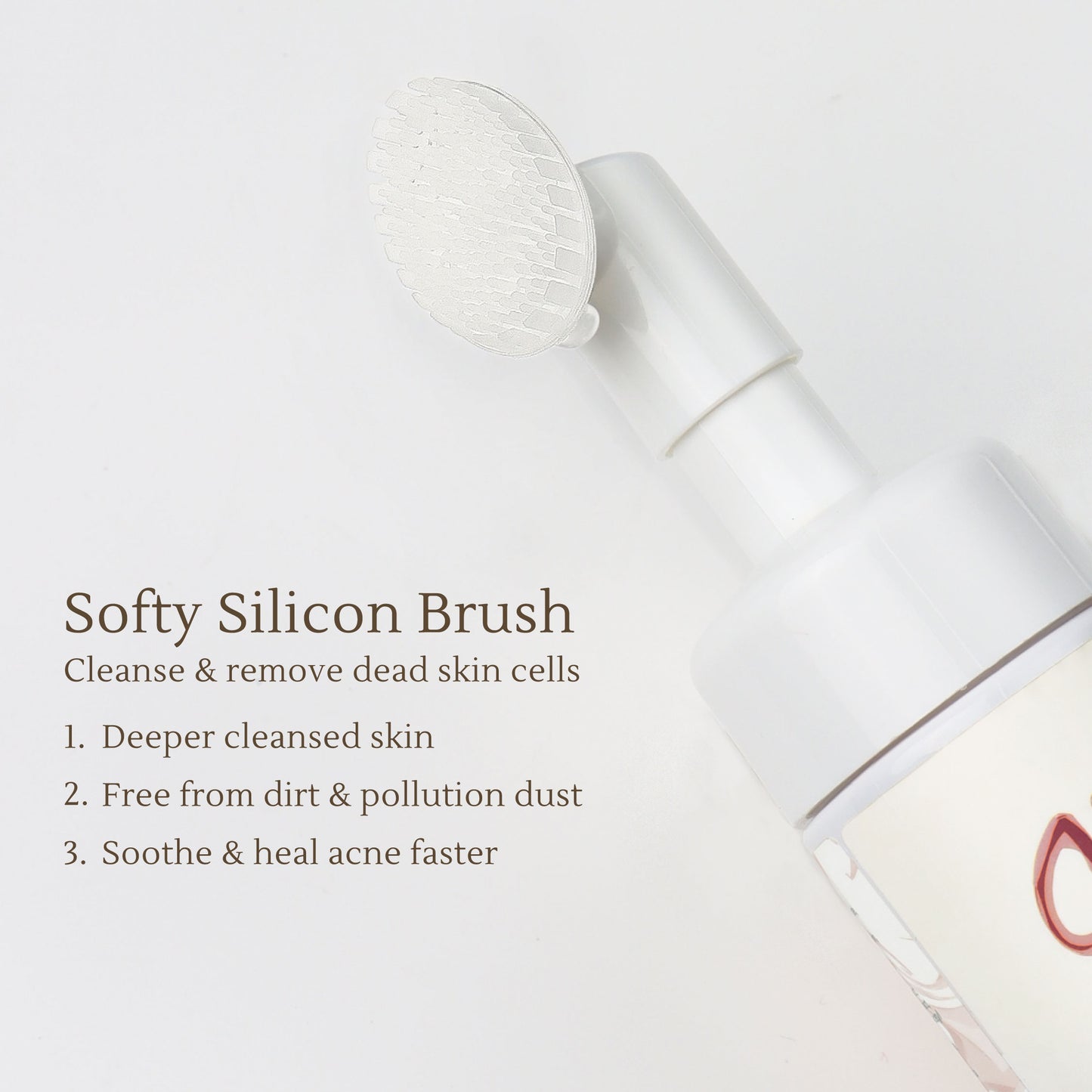 Cleansing Acne Mousse – 3-in-1 Facial Wash with Soft Silicon Brush – Deep Cleans, Exfoliates & Targets Acne – 150ml