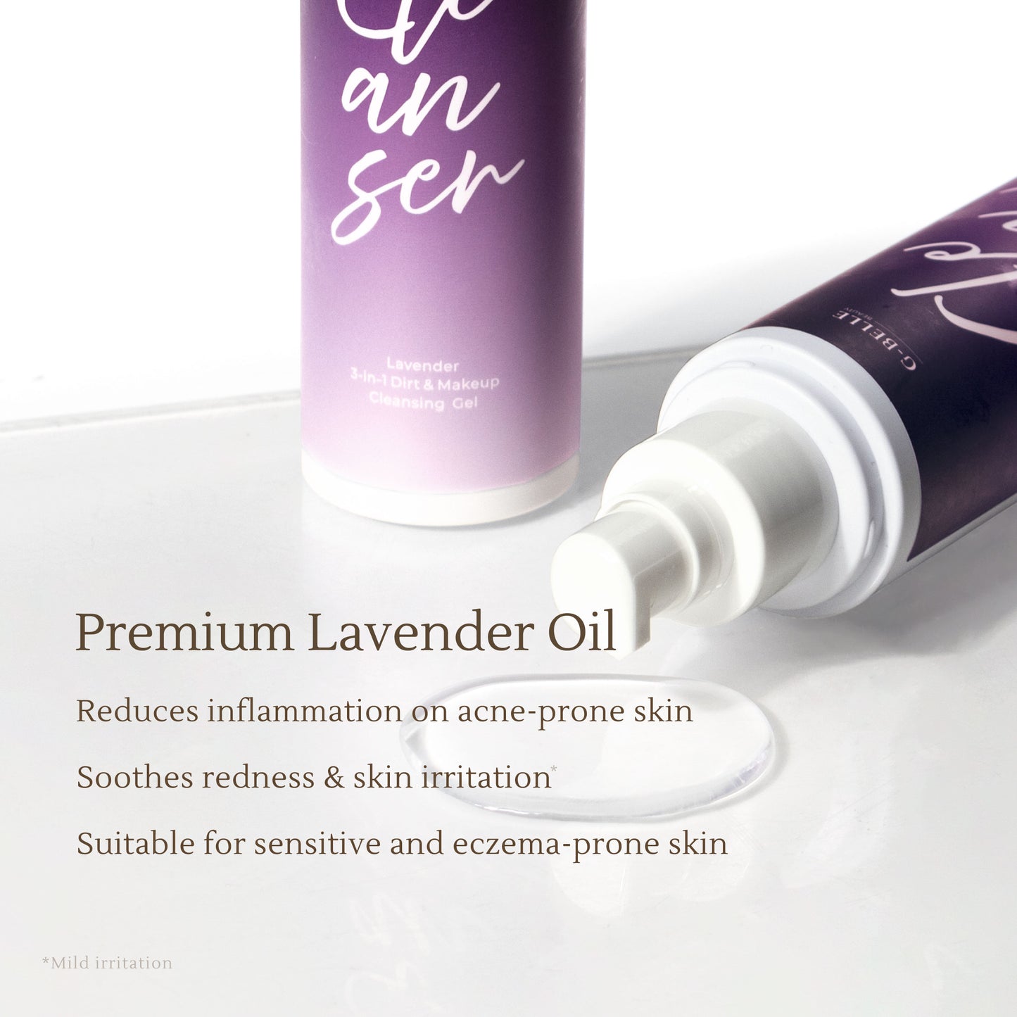 Lavender Makeup Remover – 3-in-1 Waterproof Makeup & Facial Cleanser – 120ml
