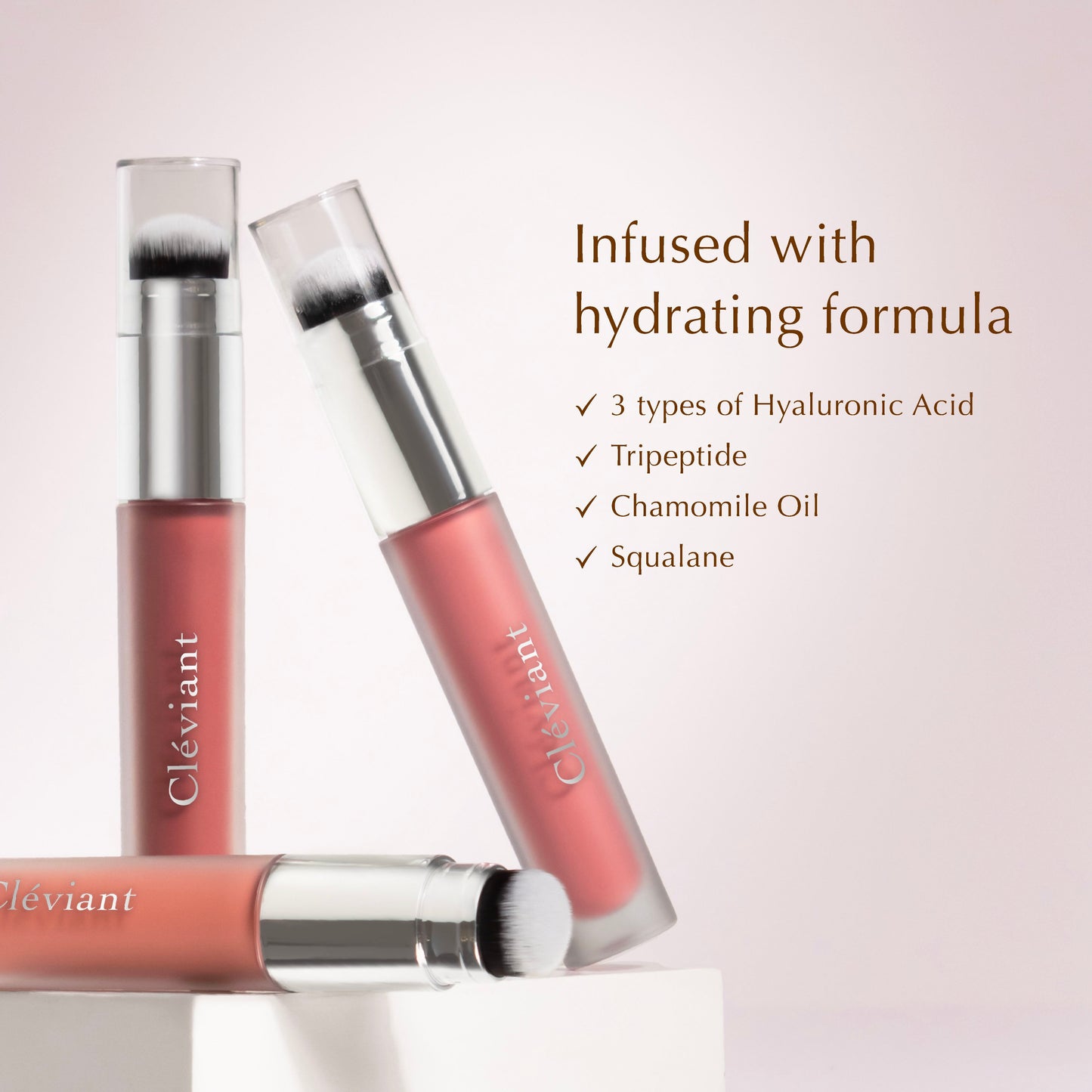 Cleviant - NEW Lasting Serum Flushed Blush | 2 in 1 Aplikator Brush | Blush On | Longlasting | Liquid Blush | Melembapkan | Fresh All Day | Dewy Finish
