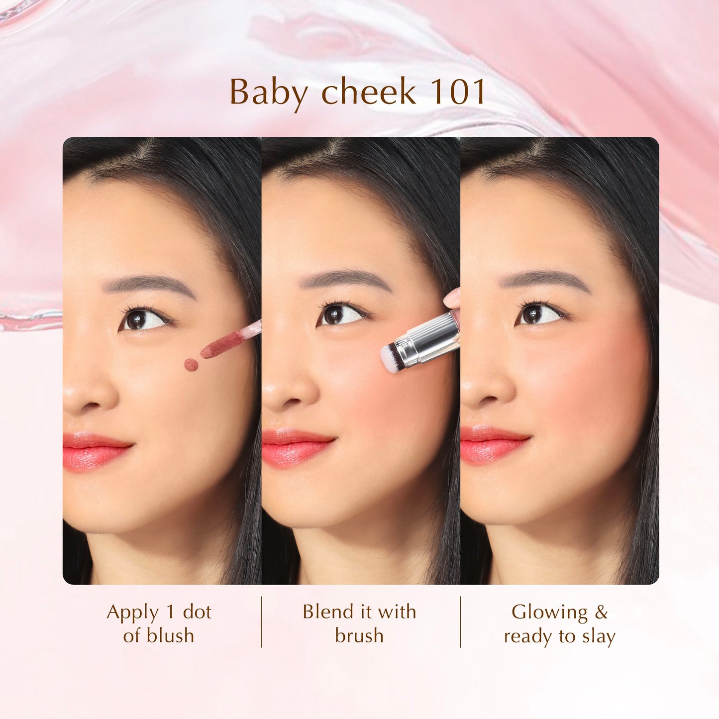 Cleviant - NEW Lasting Serum Flushed Blush | 2 in 1 Aplikator Brush | Blush On | Longlasting | Liquid Blush | Melembapkan | Fresh All Day | Dewy Finish