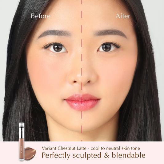 NEW Contour - Lasting Serum Sculpt Contour | 2-in-1 Applicator Brush | Face Contour | Seamless Liquid Contour | Natural Result | Bronzer