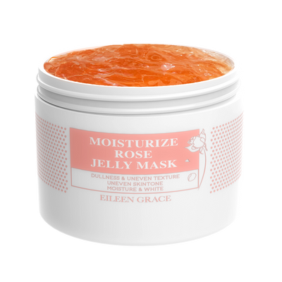 Rose Jelly Mask – Hydrating & Brightening Face Mask with Vitamin C, Bulgarian Rose, Centella & Hyaluronic Acid – Reduces Acne, Redness & Scars – 300ml