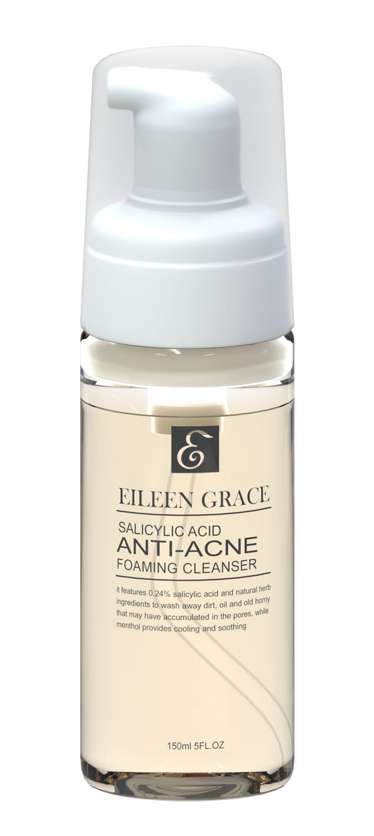 Acne Foam Cleanser – Salicylic Acid, Tea Tree Oil & Willow Bark Extract – Gently Exfoliates & Prevents Acne – 150ml