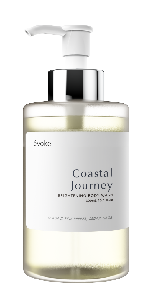 Coastal Journey Bodywash - Lemon, Sea Salt, Rose & Lavender Scent - Relieves Skin Irritation & Itchiness - 300ml