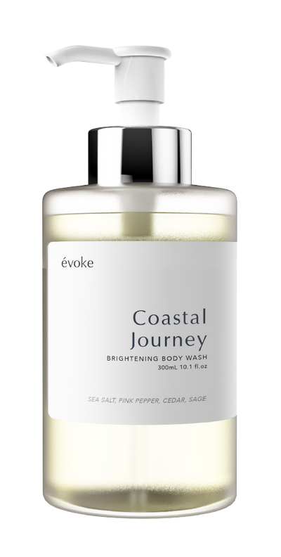 Coastal Journey Bodywash - Lemon, Sea Salt, Rose & Lavender Scent - Relieves Skin Irritation & Itchiness - 300ml