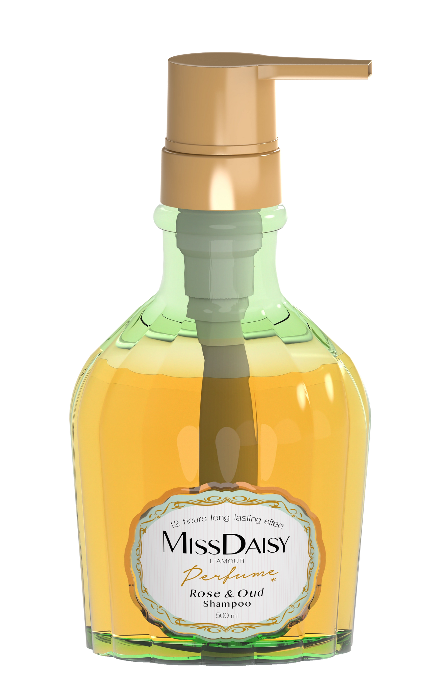 Rose & Oud Shampoo - Long-Lasting Fragrance & Hair Fall Protection - 500ml