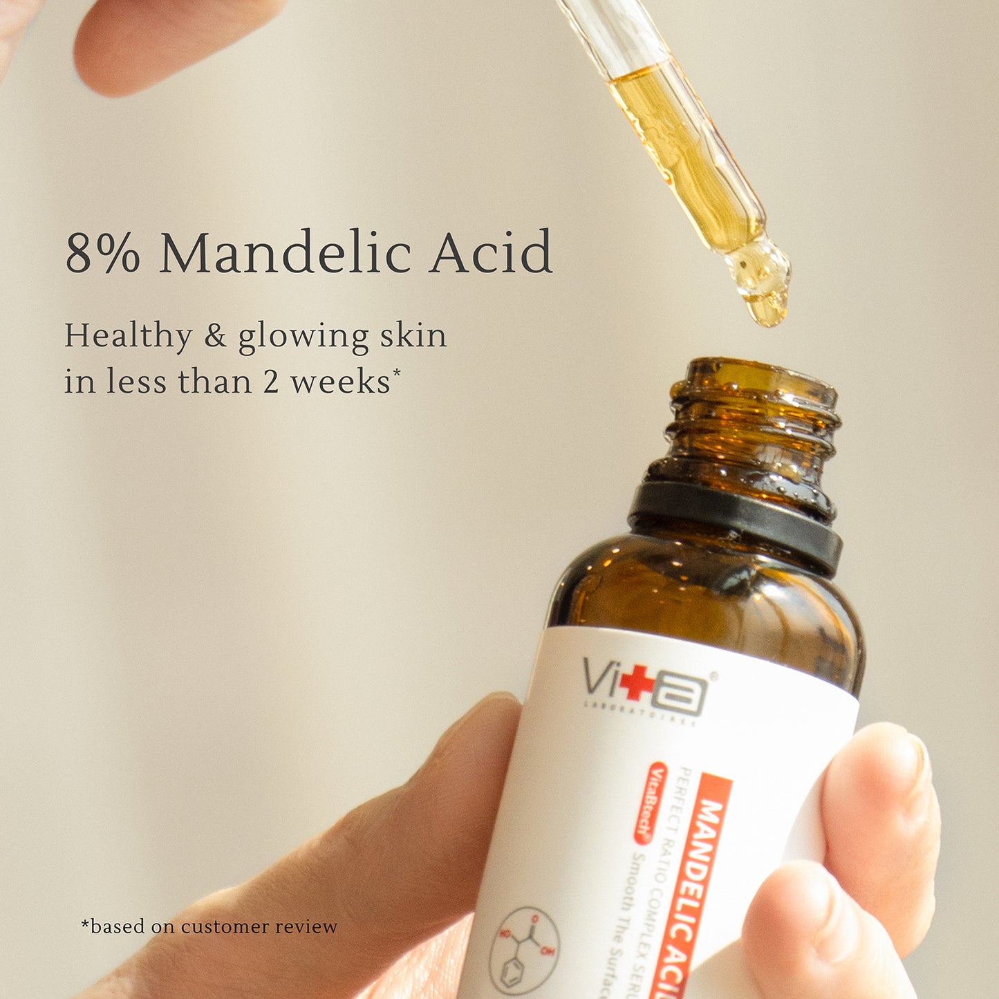 Mandelic Acid Serum – Gentle Exfoliation & Brightening Serum with Centella & Fermented Honey – 30ml