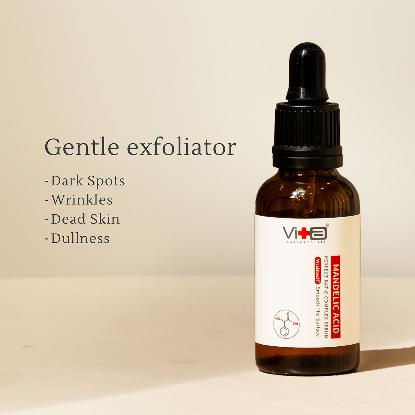 Mandelic Acid Serum – Gentle Exfoliation & Brightening Serum with Centella & Fermented Honey – 30ml