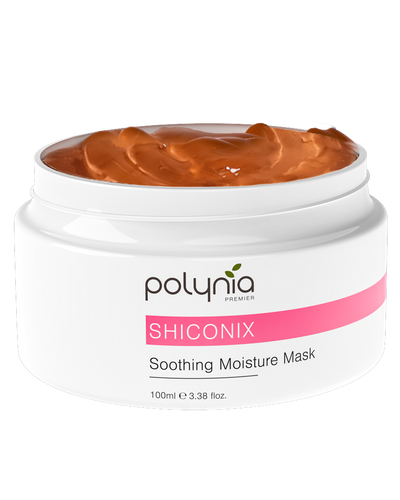 Jar of Polynia Shiconix Soothing Moisture Mask on a white background