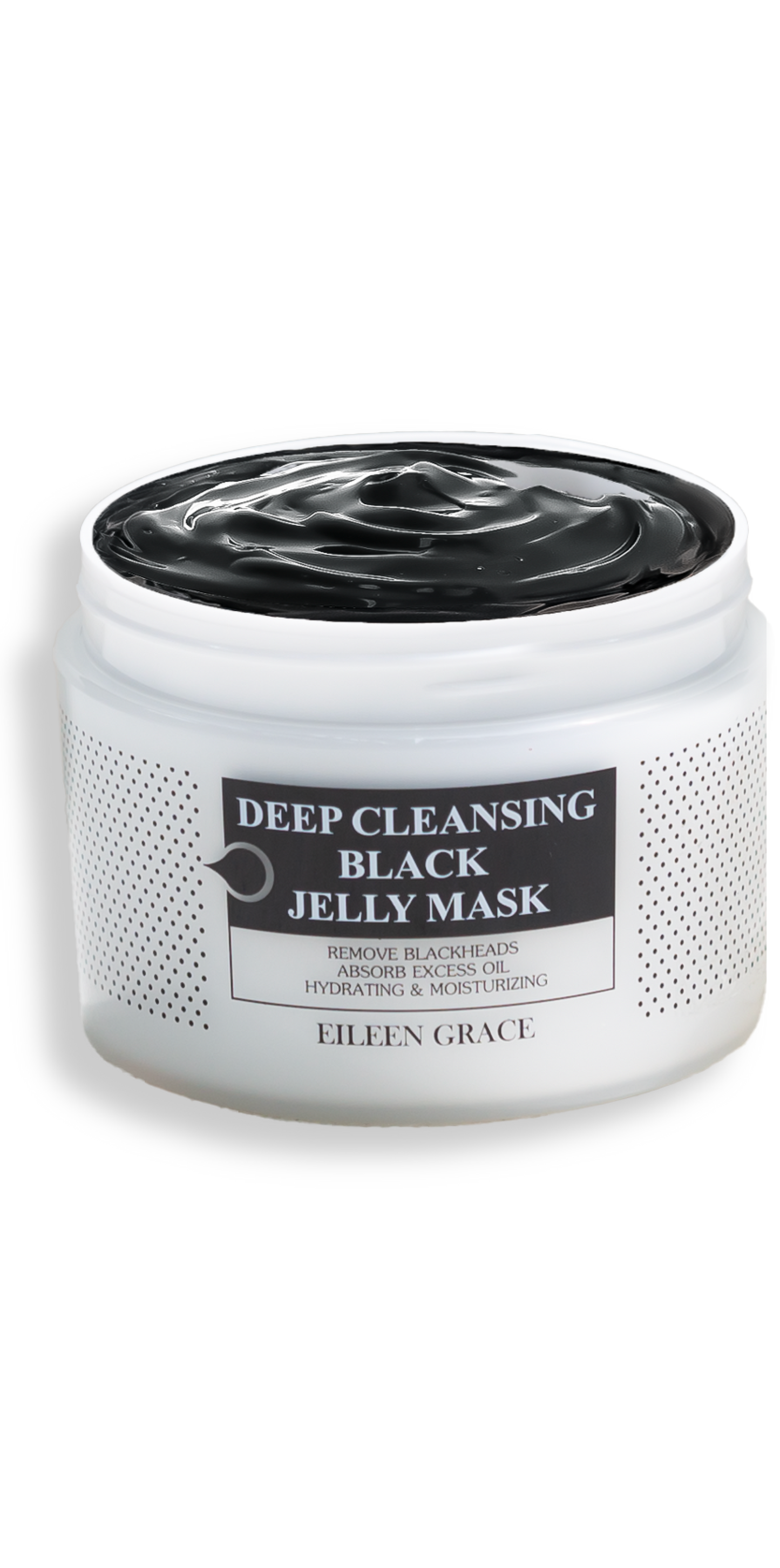Black Jelly Mask – Exfoliating & Pore Minimizing Mask with Active Charcoal, Glycolic Acid & Aloe Vera – Reduces Acne Scars & Brightens Skin – 300ml
