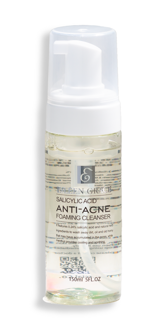 Acne Foam Cleanser – Salicylic Acid, Tea Tree Oil & Willow Bark Extract – Gently Exfoliates & Prevents Acne – 150ml