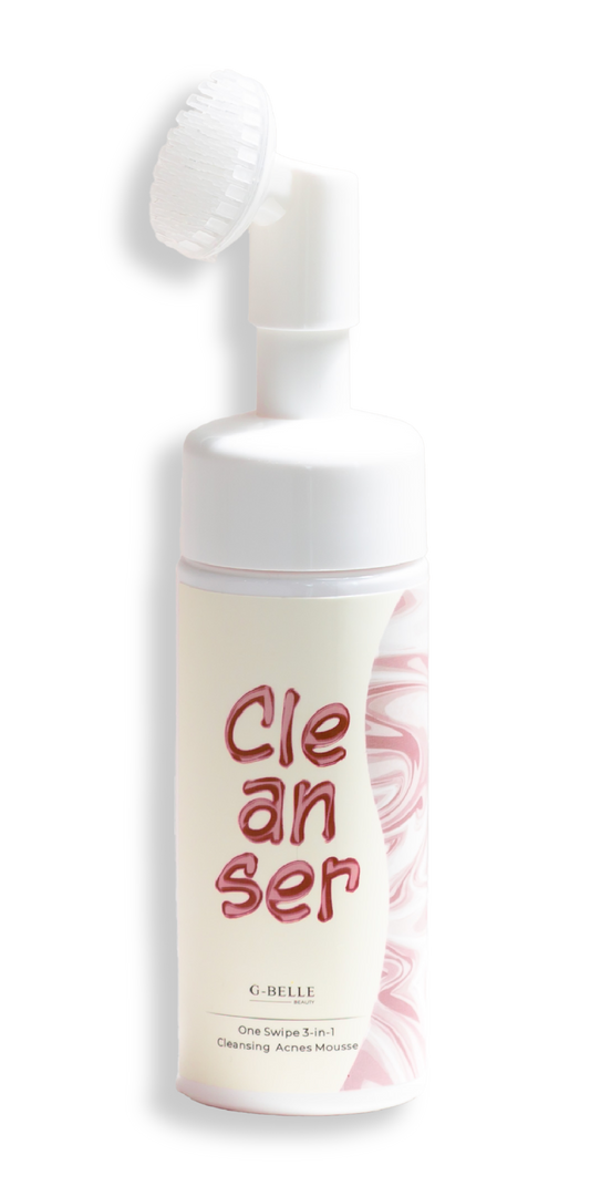 Cleansing Acne Mousse – 3-in-1 Facial Wash with Soft Silicon Brush – Deep Cleans, Exfoliates & Targets Acne – 150ml