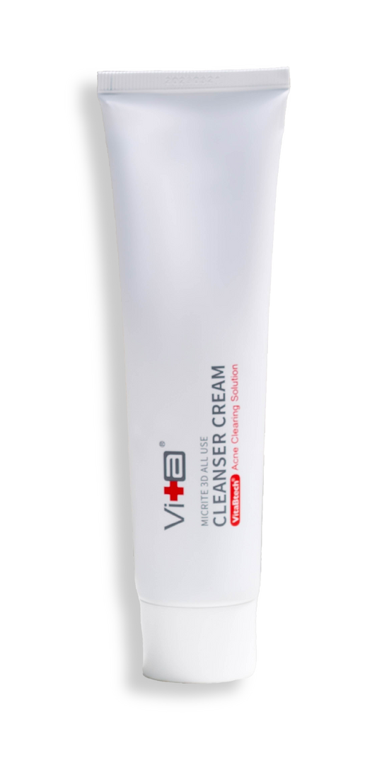 Micrite 3D Cleanser Cream – Daily Facial Cleanser with 1% Glycolic Acid & Hydrolyzed Hyaluronic Acid – Exfoliates, Hydrates & Revives Dull, Dry Skin – 100ml