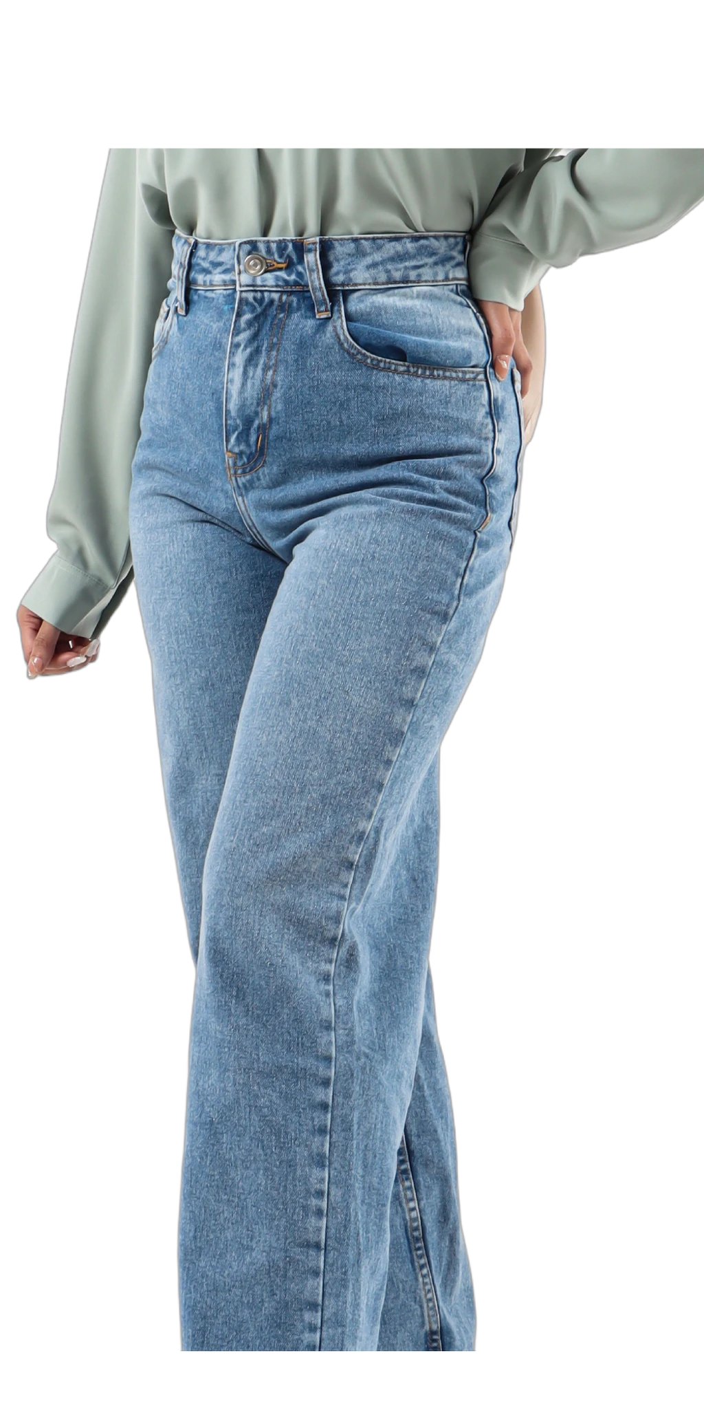 Naraya Women’s Straight-Leg Denim Pants – High-Waisted Trendy Simple Jeans for Women