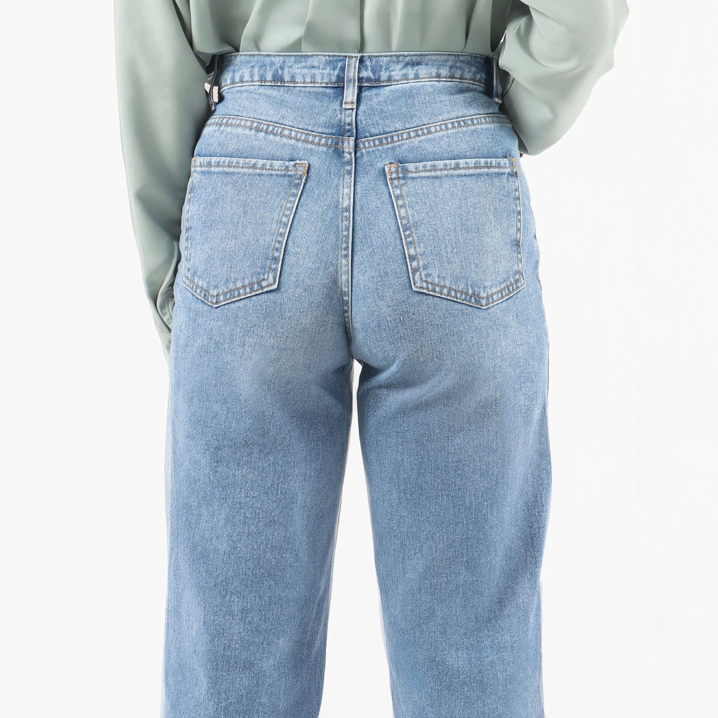 Naraya Women’s Straight-Leg Denim Pants – High-Waisted Trendy Simple Jeans for Women