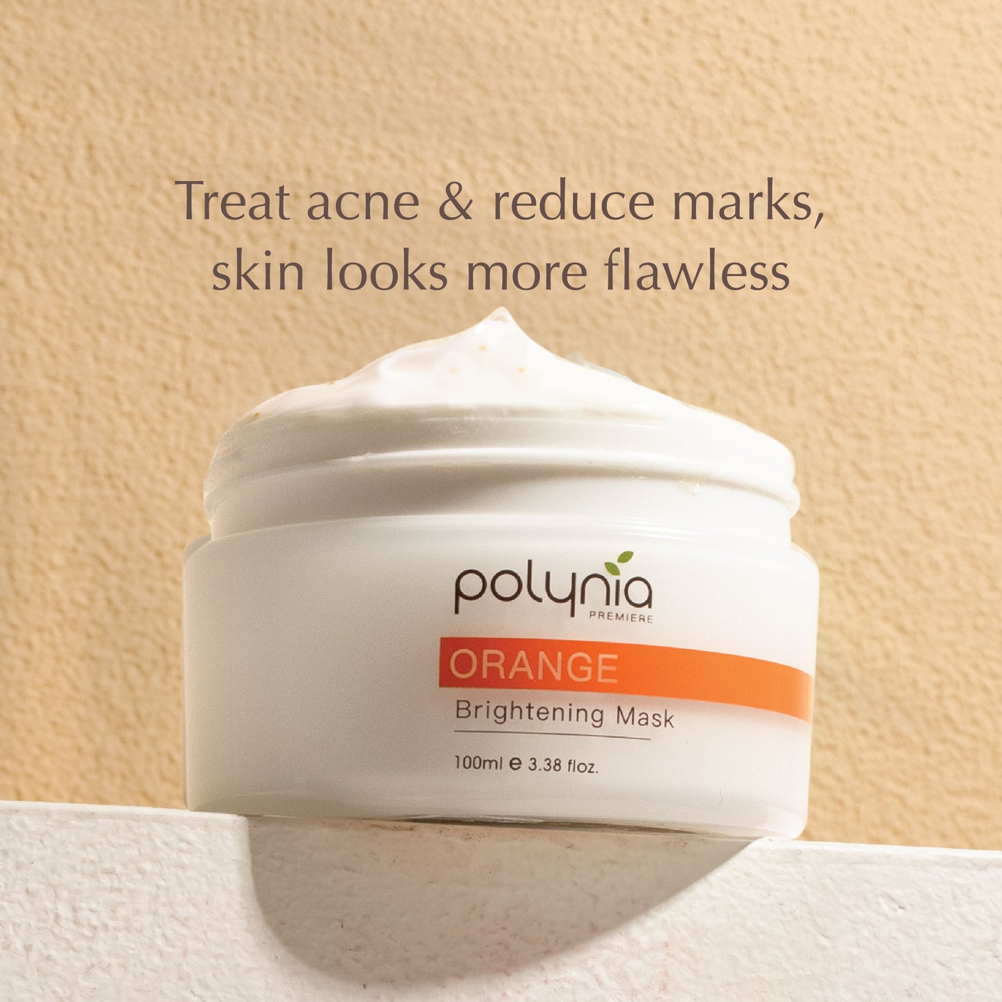 Orange Brightening Mask – Vitamin C, Vitamin E & Niacinamide – Fades Acne Scars (PIE & PIH) & Brightens Skin – 100ml